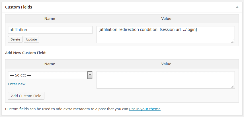 Custom fields